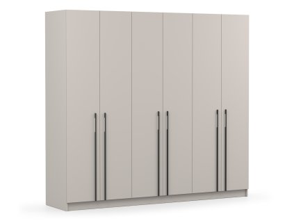 CASMIRA gardróbszekrény 230x210x55 - kasmír / fekete