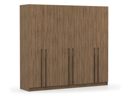 CASMIRA gardróbszekrény 230x210x55 - dió / fekete