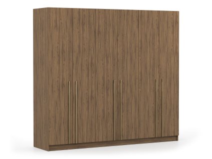 CASMIRA gardróbszekrény 230x210x55 - dió / arany