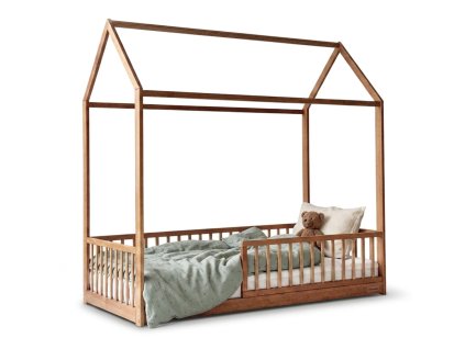 MONTY COTTAGE dió színű montessori házikó gyerekágy 80x160