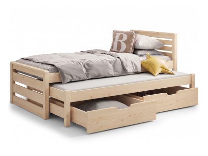 CALVIN fa gyerekágy ágyneműtartóval 80x180