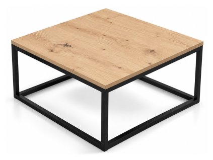 čierno dubový kovový stolík belten dub artisan