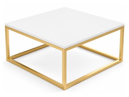 zlato-biely kovový konferenčný stolík belten