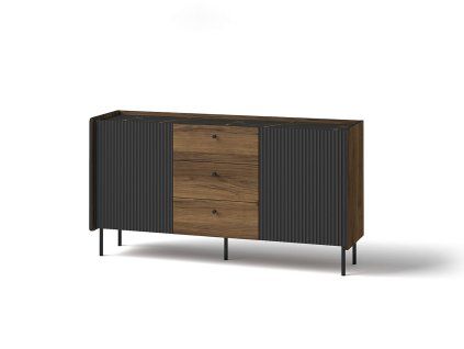 PRESTIGO P5 komód - warmia dió / fekete
