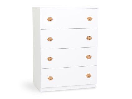LEO L4 komód puzzle alakú fa fogantyúkkal