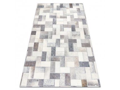 Szürke-fehér patchwork szőnyeg Patchwork