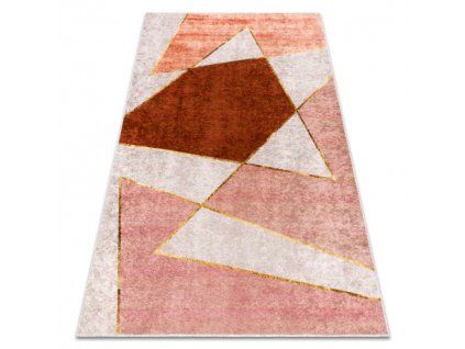 Szürke-rózsaszín geometrikus Miro szőnyeg