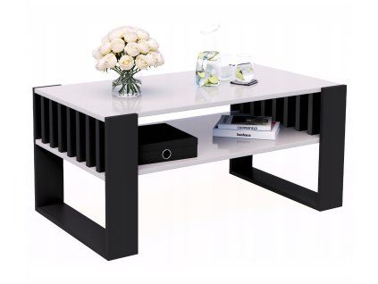 DEER dohányzóasztal 90x50 - fekete/fehér
