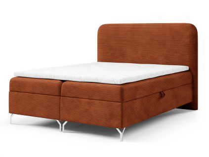 GOMEZ téglavörös boxspring ágy matraccal 160x200