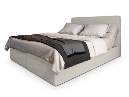 DASTOR szürkés-bézs boxspring ágy 160x200