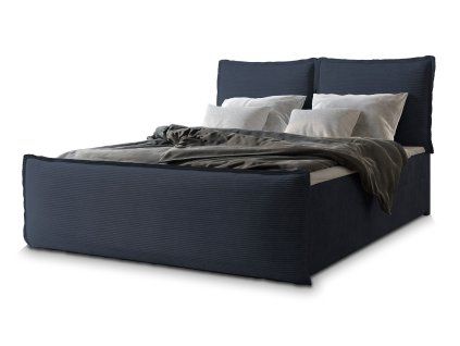 MONTA kék boxspring franciaágy 180x200