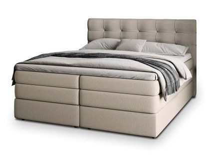AREZI bézs boxspring ágy 180x200