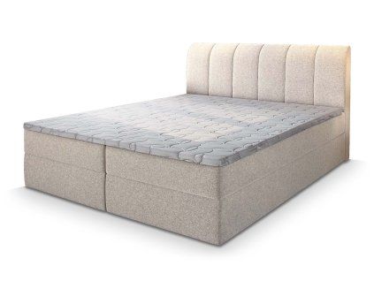CEVANO krémszínű boxspring ágy 160x200