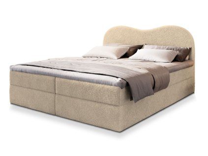 Fluvia N krémszínű boxspring ágy 180x200