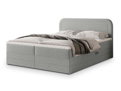 ARMELIN világösszürke boxspring ágy 160x200