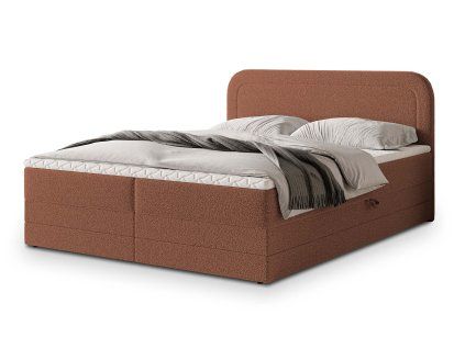 ARMELIN téglavörös boxspring ágy 140x200