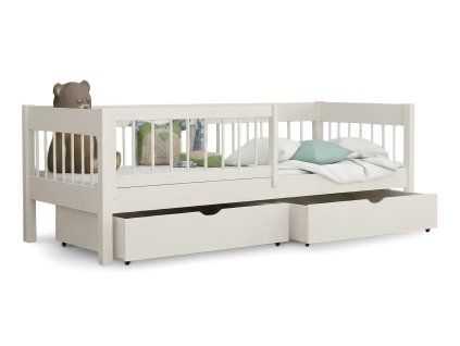 LESZANKA ágyneműtartós Montessori fa ágy 80x180 - kasmír