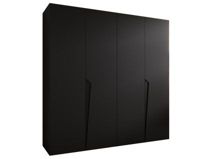 Fekete ruhásszekrény 200 cm Pianos 1