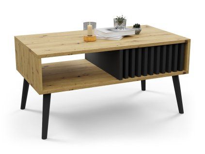 LAMEO artisan tölgy dohányzóasztal 90x50