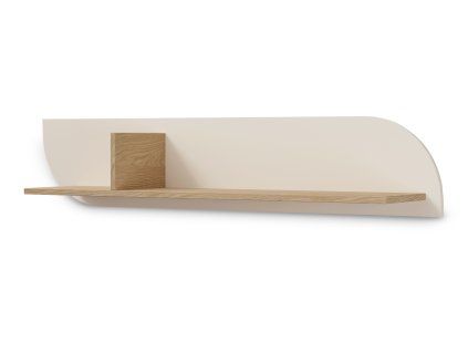 Falra szerelhető polc 120 cm Carmen - makadámia/tölgy
