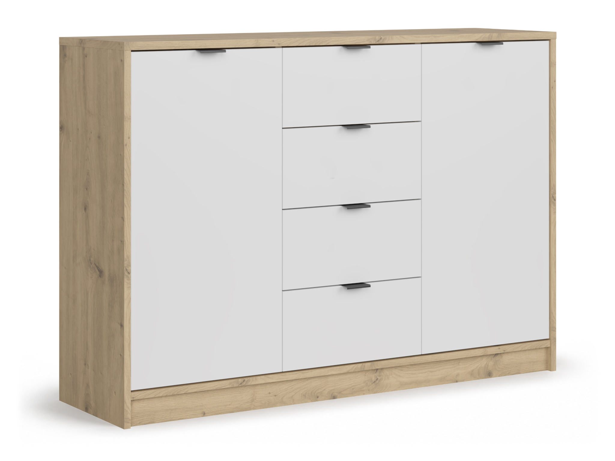 GE GE NEPON széles fiókos komód - artisan tölgy / fehér