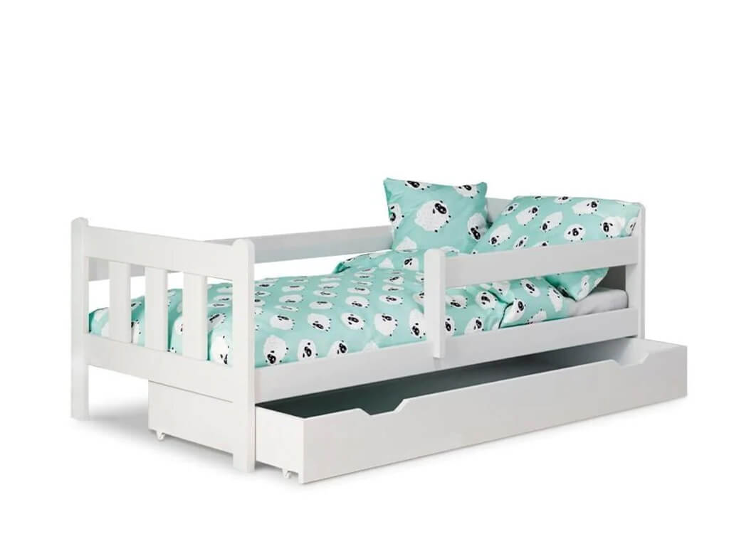 HL MARINELLA gyerekágy leesésgátlóval 80x160 - fehér