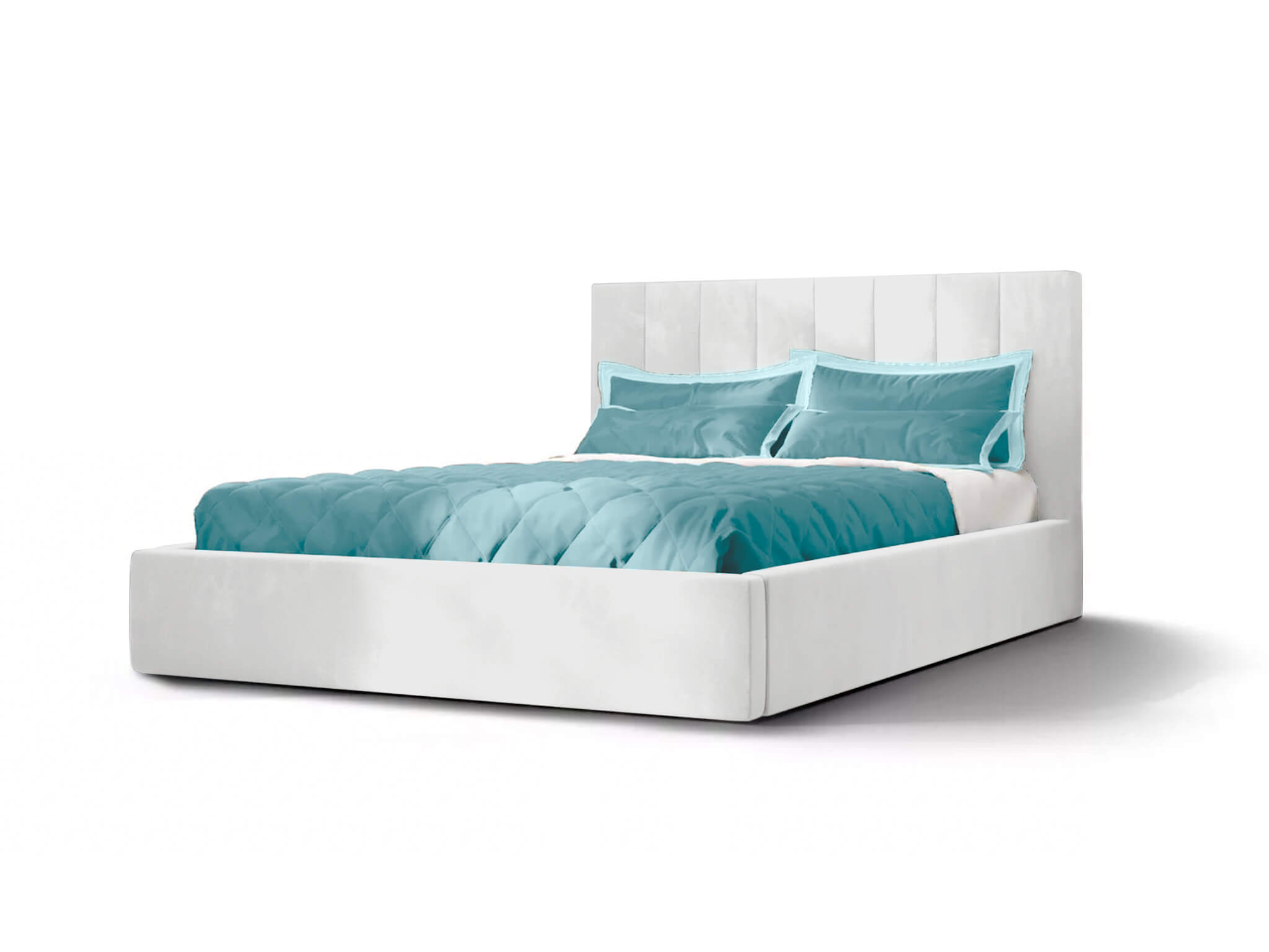 GM GM DENVER franciaágy magas ágytámlával - fehér Méret: 180x200