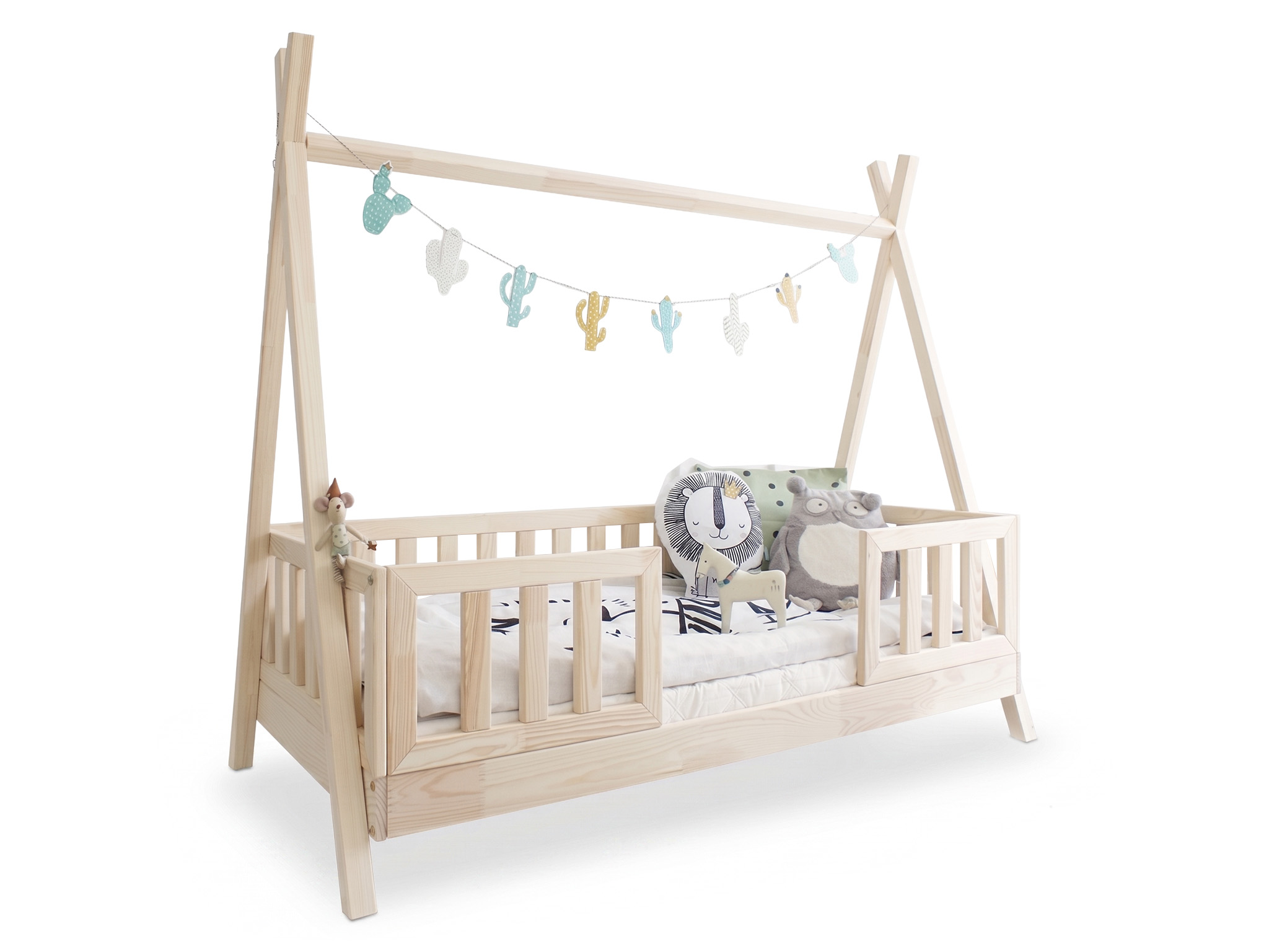 LT LT TIPI Duo leesésgátlós gyerekágy 90x190 - natúr