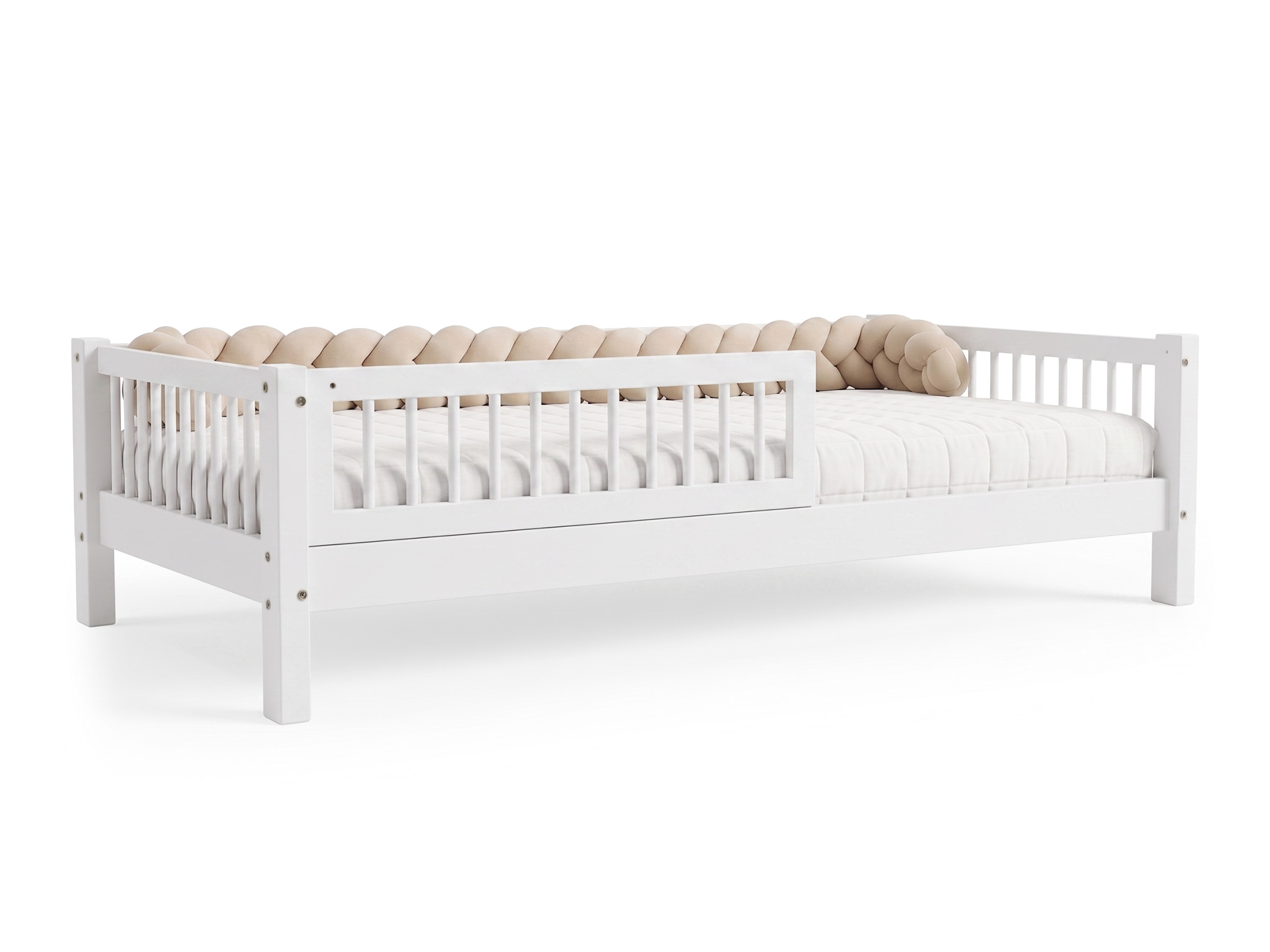 LT LT ELORA Slats leesésgátlós gyerekágy 90x190 - fehér