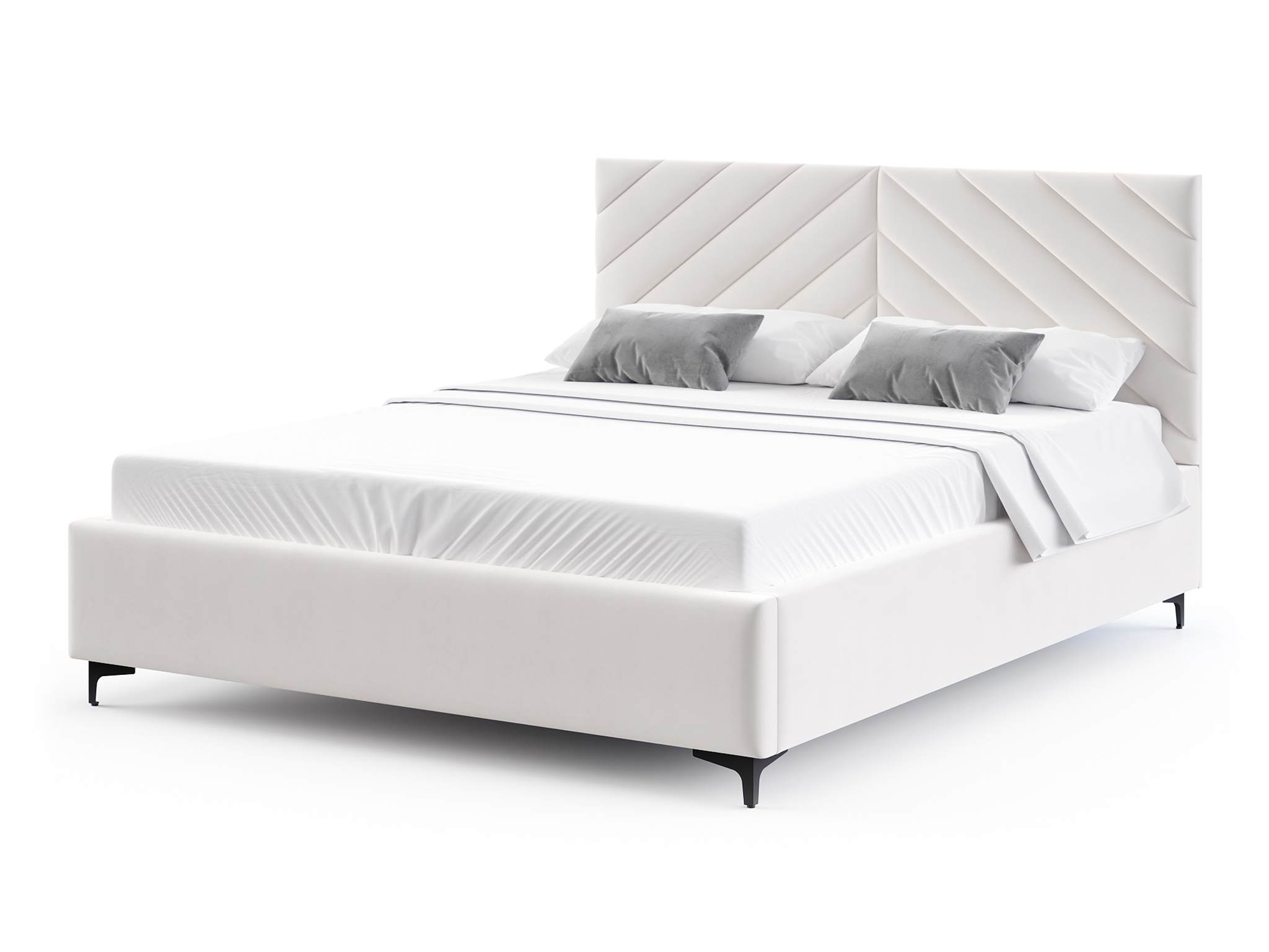 GM GM ELEGANTE ágyneműtartós kárpitozott franciaágy 180x200 - fehér