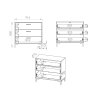 A Nevio komód méretei