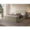 MASSIMO bézs boxspring ágy 180x200 kárpitozott fejtámlával