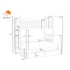 Rozmer poschodovej postele Ania Maxi 80x180