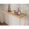 MISAN modern konzolasztal arany színű / artisan tölgy