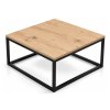 čierno dubový kovový stolík belten dub artisan