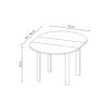 RINGO bővíthető kerek étkezőasztal 102-142x102 - fehér