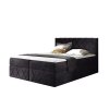 PAROS Lux kárpitozott boxspring ágy fedőmatraccal - fekete Kronos