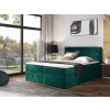PAROS Lux kárpitozott boxspring ágy fedőmatraccal - zöld Kronos
