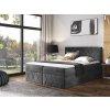 PAROS Lux kárpitozott boxspring ágy fedőmatraccal - szürke Kronos