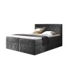 PAROS Lux kárpitozott boxspring ágy fedőmatraccal - szürke Kronos
