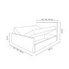 PAROS Lux kárpitozott boxspring ágy fedőmatraccal - rózsaszín Kronos