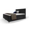 GULIETTE ágyneműtartós kárpitozott boxspring ágy matracokkal - fekete