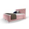 GULIETTE ágyneműtartós kárpitozott boxspring ágy matracokkal - rózsaszín