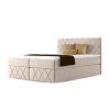 PAROS Lux kárpitozott boxspring ágy fedőmatraccal - bézs Kronos