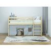 BUNKIE tömör fa gyerek galériaágy 90x200 - borovi
