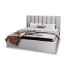 DENVER franciaágy magas ágytámlával - szürke