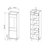 VASINA W60 vitrines szekrény
