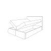 DEAN kárpitozott bézs boxspring ágy ágyneműtartóval