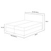 DEAN kárpitozott bézs boxspring ágy méretei