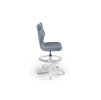 PETIT fehér - kék ergonomikus forgószék kerekekkel